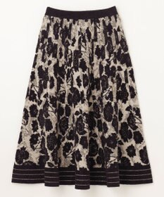 GRACE CONTINENTAL フローラルラメニットスカート