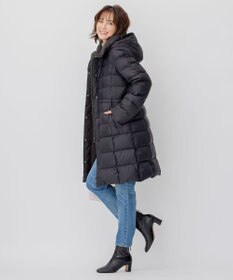 23区 【洗える】シレータフタ ロング ダウンコート