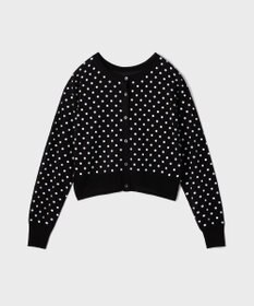 GRACE CONTINENTAL ドットフロッキーニットカーディガン