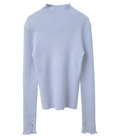 earth music&ecology 袖口刺繍リブニットプルオーバー