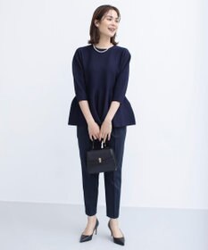 組曲 【WEB限定】スポンディッシュペプラム ニット