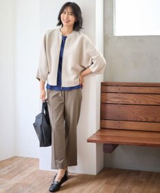 ANY L 【洗濯機可/ウエストゴム/２ＷＡＹストレッチ】テーパードパンツ