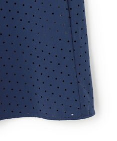 UNFILO L 【セットアップ着用可】FINE MOVE パンチング ドットブラウス