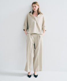 uncrave ウォッシャブルドライサップ ワイドパンツ（サスペンダー付き）