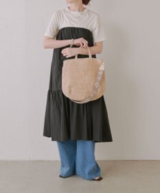 russet スリム2WAYトートバッグ <ナイロンラフィア>(CE-1717-WEB)