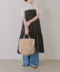 russet スリム2WAYトートバッグ <ナイロンラフィア>(CE-1717-WEB)