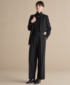 ICB 【UVケア・洗える】ウール2WAYストレッチ ワイドストレートパンツ