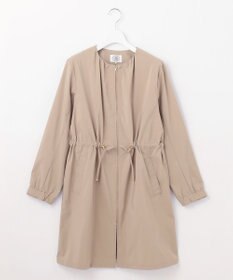 J.PRESS LADIES L 【洗える・撥水】マイクロタフタ ノーカラー ロング コート