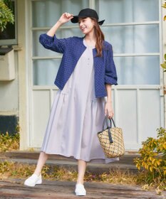 Tiaclasse シーグラスチェックバッグ