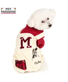 PET PARADISE ディズニー ミッキーマウス チェック オーバーオール  小型犬