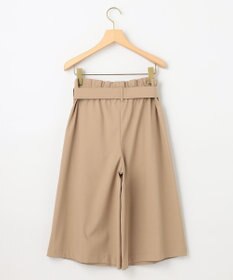 組曲 【ベルト付】リネン混オックスストレッチ キュロットパンツ