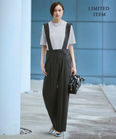 ICB 【WEB限定・2WAY】ナチュラルストレッチタフタ オールインワン チャコール