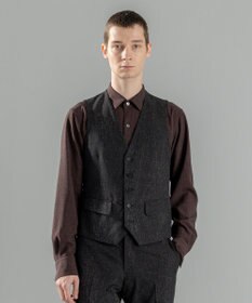 JOSEPH HOMME 新柄【洗える/ストレッチ/シワになりにくい/セットアップ対応可】クールドッツストレッチ ジレ