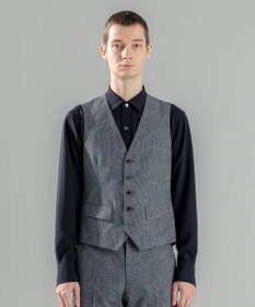 JOSEPH HOMME 新柄【洗える/ストレッチ/シワになりにくい/セットアップ対応可】クールドッツストレッチ ジレ