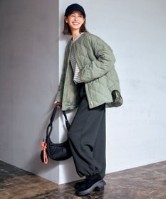 UNFILO 【自宅で洗濯OK / 軽量で暖かい】TAIONコラボ キルティングブルゾン