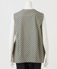 23区 S 【R(アール)】ジオメトリックプリント ハンカチヘム ブラウス