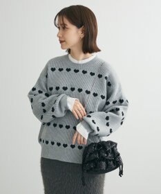 Green Parks ・ｓｗｉｎｇ　ｂｙ　ハートクルーネックニット