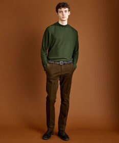 JOSEPH ABBOUD 【ウエストも伸びる！/2WAYストレッチ/暖かい/オーガニック】オーガニックコットン ウオーム パンツ