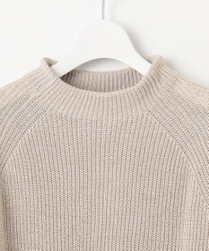 自由区 【洗える】コットンウールミドルゲージプルオーバー ニット