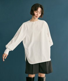 #Newans 【洗濯機可】シャーリングカフスシャツ