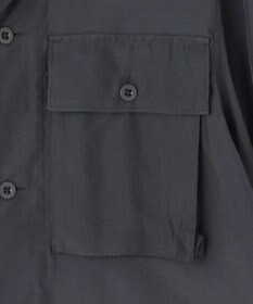 NAVE 【ReNAVE・セットアップ可/洗える/UVケア/接触冷感】フィブリルシャンブレー オープンカラーシャツ