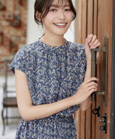 Tiaclasse 【新色追加】花柄フレンチスリーブワンピース