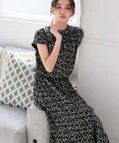 Tiaclasse 【新色追加】花柄フレンチスリーブワンピース