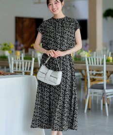 Tiaclasse 【新色追加】花柄フレンチスリーブワンピース