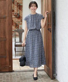 Tiaclasse 【新色追加】花柄フレンチスリーブワンピース
