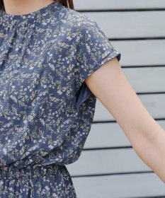Tiaclasse 【新色追加】花柄フレンチスリーブワンピース