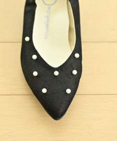 nouvelleRobe Oū 【本革・高反発】Pearl decoration ポインテッドトゥパンプス