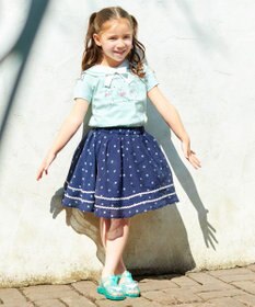 ANY KIDS ネコ×ドット スカート