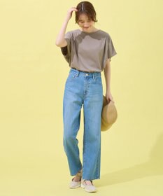 ANY 【洗濯機可/UVケア/接触冷感】フレンチスリーブロゴ・カラーTシャツ