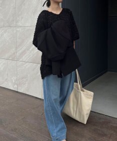 Green Parks AnriettMusee カットジャガードタックブラウス