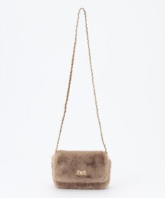 23区 フェイクファーチェーン ショルダー バッグ