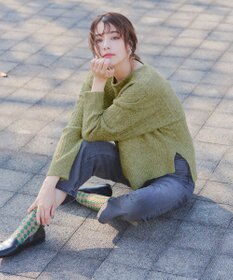 Tiaclasse ジャガード編みソックス（幾何学柄）