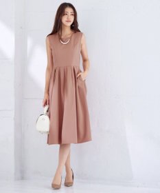 Tiaclasse 【洗える】タックフレアワンピース