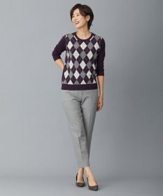 J.PRESS LADIES 【洗える】アーガイルツイン ニット