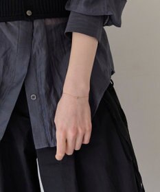 Phoebe 【金属アレルギー対応】プチベゼルストーンブレスレット　シャンパンゴールド