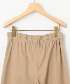 組曲 【ベルト付】リネン混オックスストレッチ キュロットパンツ