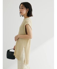 Green Parks ざっくりメッシュニットチュニック