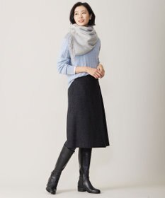 J.PRESS LADIES 【洗える】WOOL BLEND AIR ケーブル ニット