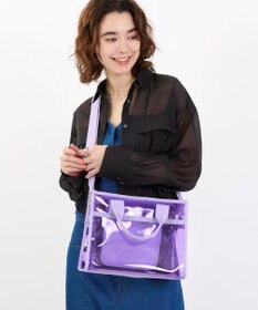 LeSportsac CLEAR MEDIUM TH TOTE/クリアライラック