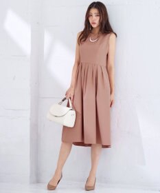 Tiaclasse 【洗える】タックフレアワンピース