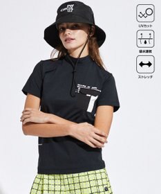 PW CIRCULUS 【UVカット / 吸水速乾 / 伸縮性抜群】【WOMEN】ポケットモック T ゴルフウェア レディース
