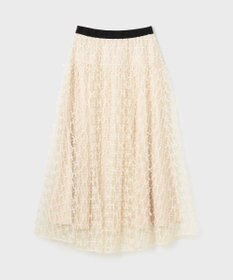 GRACE CONTINENTAL チュールリボン刺繍スカート