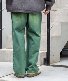 WEGO スケーターズ　タックワイドデニムパンツ