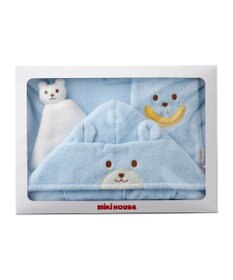 MIKI HOUSE HOT BISCUITS 【ミキハウス】 無撚糸バスポンチョギフトセット【BOX付き】