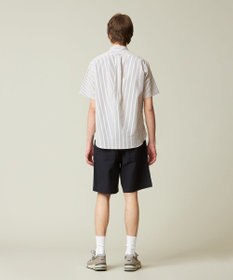 J.PRESS MEN 【クールマックス】サッカー マルチストライプ バンドカラーシャツ