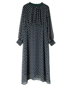 Green Parks armonia．ドットプリントパイピングワンピース